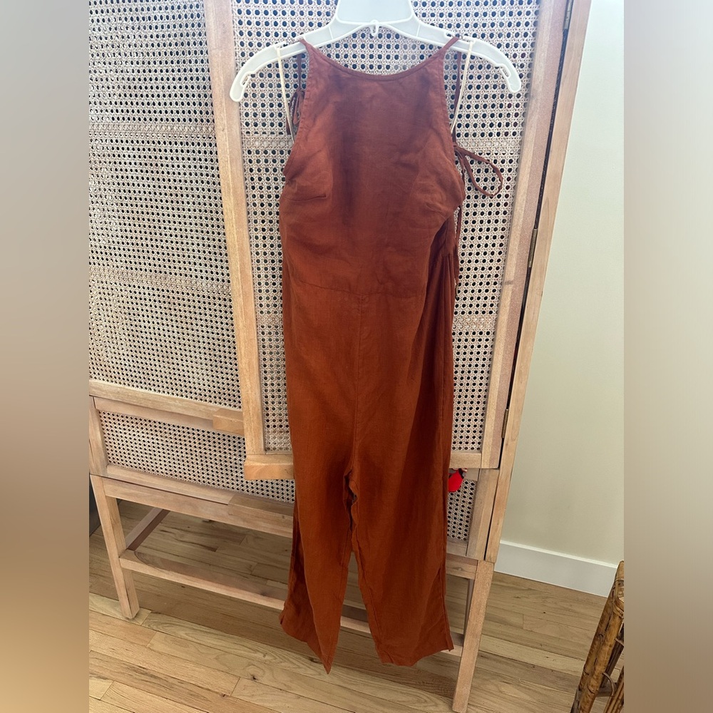 Free people linen jumper onesie